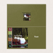 Swan Boats in Summer - Boston Kaart (Buitenkant ongevouwen)