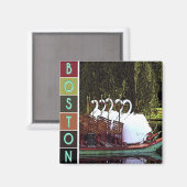 Swan Boats in Summer - Boston Magneet (Voorkant / Achterkant)