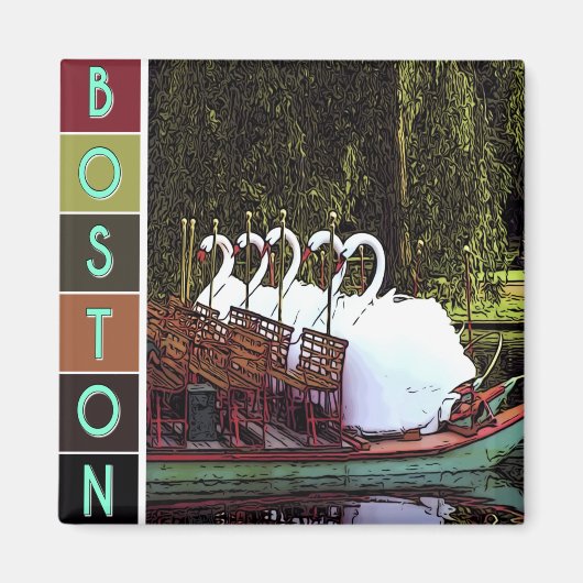 Swan Boats in Summer - Boston Magneet (Voorkant)