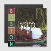 Swan Boats in Summer - Boston magnetische kaart (Voorkant / Achterkant)
