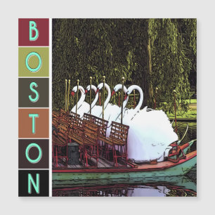 Swan Boats in Summer - Boston magnetische kaart