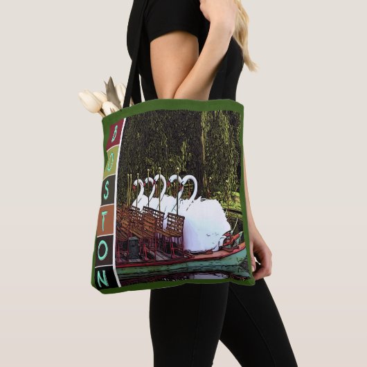 Swan Boats in Summer - Boston Tote Bag (Dichtbij)