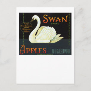 Swan Brand Apples Briefkaart