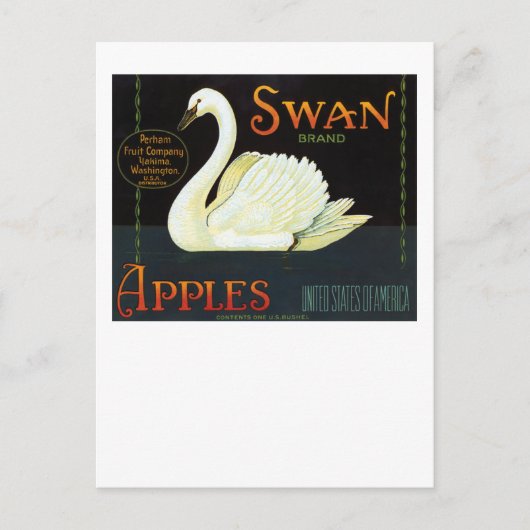 Swan Brand Apples Briefkaart (Voorkant)