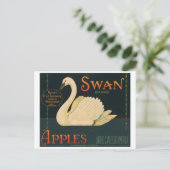 Swan Brand Apples Krat Label Briefkaart (Staand voorkant)