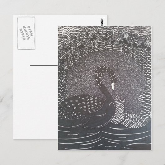 Swan Briefkaart (Voorkant / Achterkant)