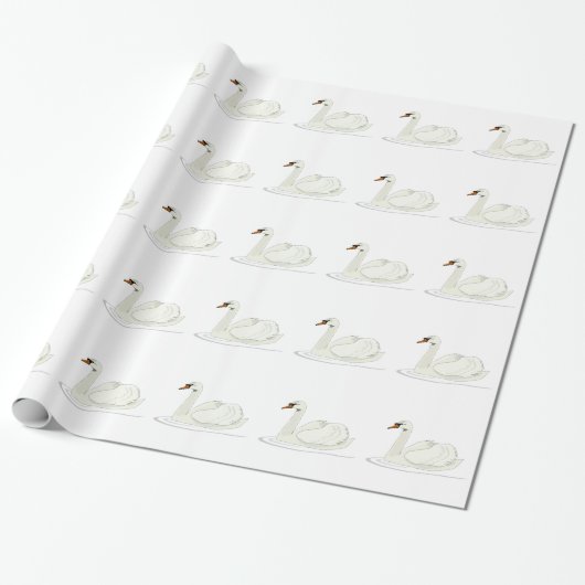 Swan Cadeaupapier (Uitgerold)