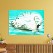 Swan Canvas Afdruk (Insitu (Woonkamer))