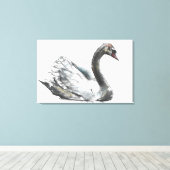 Swan Canvas Afdruk (Insitu (Houten vloer))