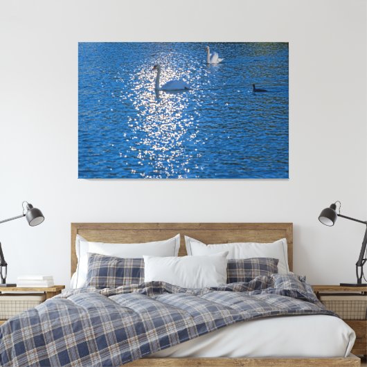 Swan Canvas Afdruk (Insitu (Slaapkamer))
