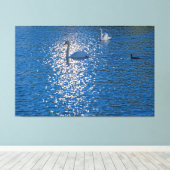 Swan Canvas Afdruk (Insitu (Houten vloer))