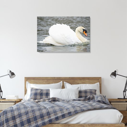 Swan Canvas Afdruk (Insitu (Slaapkamer))