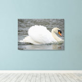 Swan Canvas Afdruk (Insitu (Houten vloer))