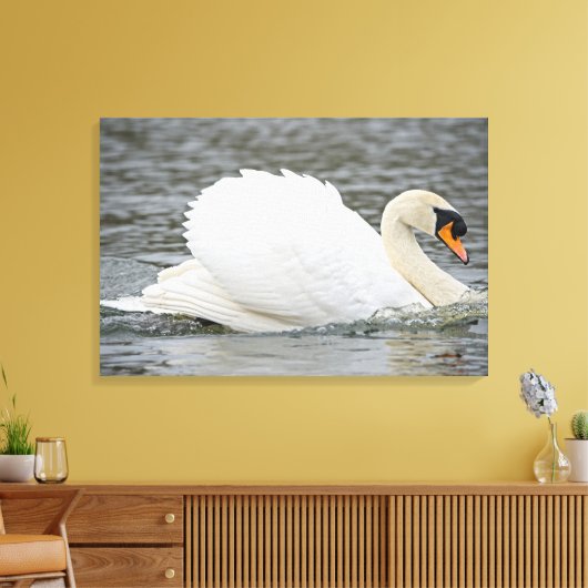 Swan Canvas Afdruk (Insitu (Woonkamer))