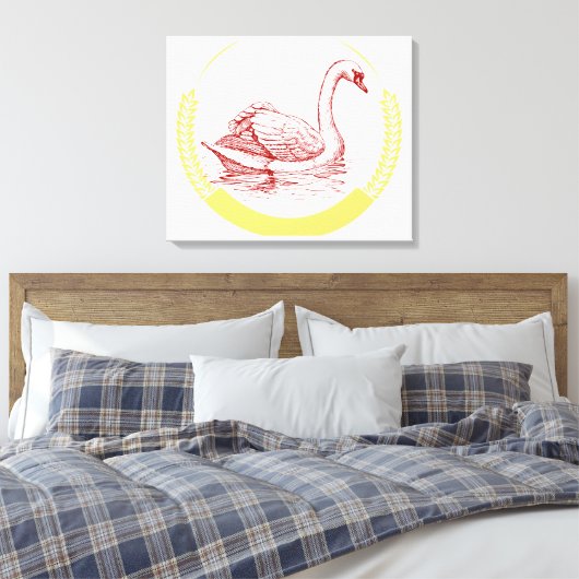 Swan Canvas Afdruk (Insitu (Slaapkamer))