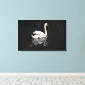 Swan Canvas Afdruk (Insitu (Houten vloer))