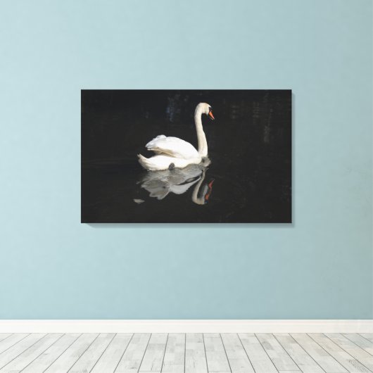 Swan Canvas Afdruk (Insitu (Houten vloer))