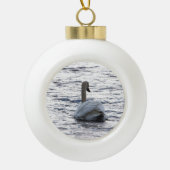 Swan Ceramic Ball-kerstversiering Keramische Bal Ornament (Voorkant)
