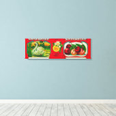 Swan Cherry Label Oakland, CA Canvas Afdruk (Insitu (Houten vloer))