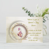 Swan chique MOEDER feest Kaart (Staand voorkant)