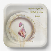 Swan chique MOEDER feest Papieren Bordje (Voorkant)