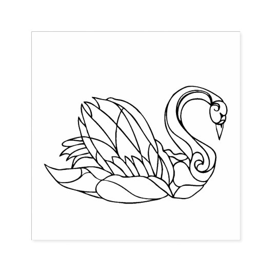  Swan Craft Stamp Rubberstempel (Afrduk)