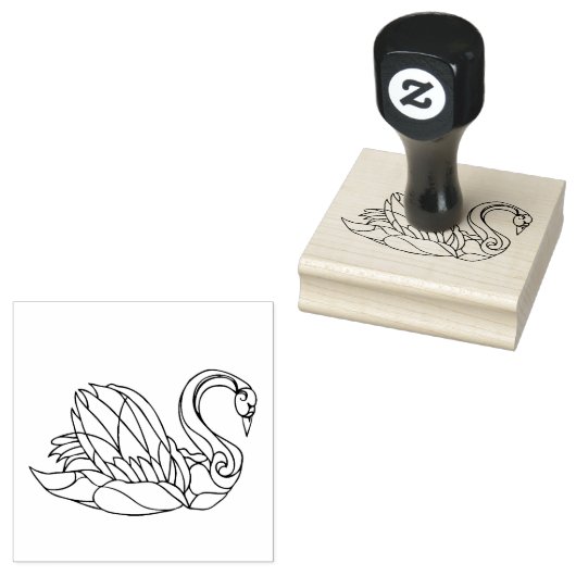  Swan Craft Stamp Rubberstempel (Gestempeld)