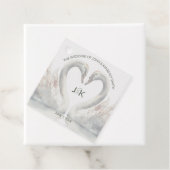 Swan Custom Wedding Bedankjes Labels (In situ)
