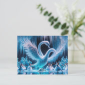 Swan Dance Briefkaart (Staand voorkant)