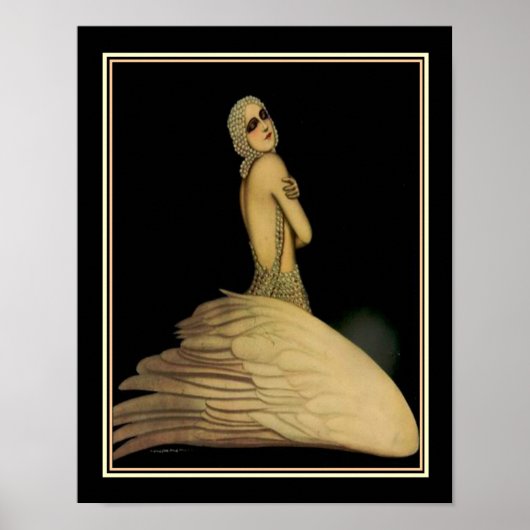 "Swan Dancer" Nanni Art Deco Print (Voorkant)