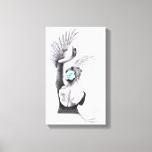Swan dansende vrouw ballet Surreal-tekenkunst Canvas Afdruk (Voorkant)