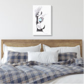 Swan dansende vrouw ballet Surreal-tekenkunst Canvas Afdruk (Insitu (Slaapkamer))