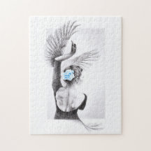 Swan dansende vrouw ballet Surreal-tekenkunst