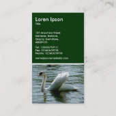 Swan - Donkergroen Visitekaartje (Achterkant)