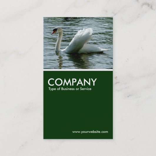 Swan - Donkergroen Visitekaartje (Voorkant)