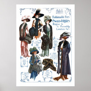 Swan & Edgar's fashionable Furs #A Poster