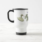 Swan en Hibiscus flower, gepersonaliseerd Reisbeker (Links)