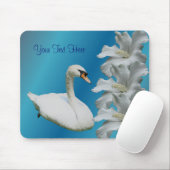 Swan en Hibiscus Natuur Mousepad Muismat (Met muis)