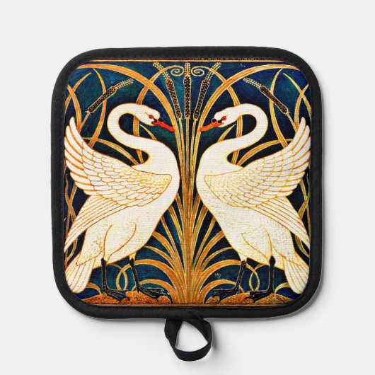 Swan en Rush en Iris, beeldende kunst, Pannenlap (Voorkant)