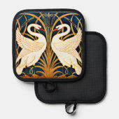 Swan en Rush en Iris, beeldende kunst, Pannenlap (Voorkant / Achterkant)