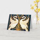 Swan en Rush en Iris Kaart (Gele Bloem)