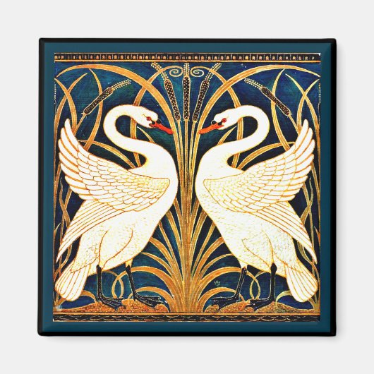 Swan en Rush en Iris Magneet (Voorkant)