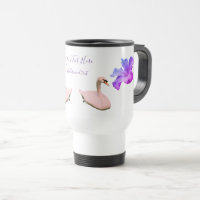 Swan en Single Hibiscus Flower, gepersonaliseerd
