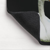 Swan en White Hibiscus Flower Mousepad Muismat (Hoek)