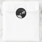 Swan en White Hibiscus Flower Sticker (Tas)