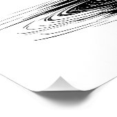 Swan Era Zwart Print Poster (Hoek)