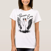  Swan Era Zwart Print T-shirt (Voorkant)