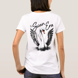  Swan Era Zwart Print voor & achter T-shirt