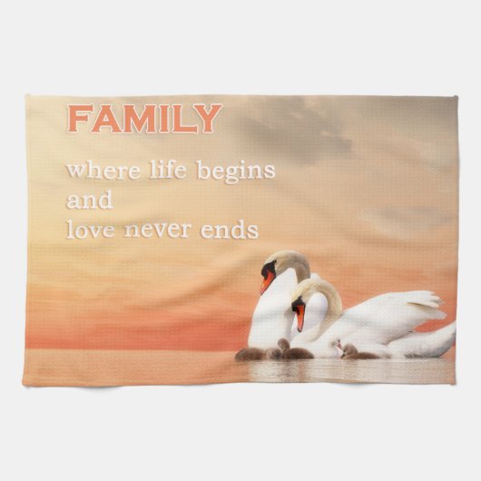 Swan-familie Theedoek (Horizontaal)