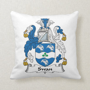 Swan Family Crest Kussen